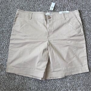 NWT LOFT Tan The Monroe Bermuda Shorts Casual Khaki Minimalist Neutral 18